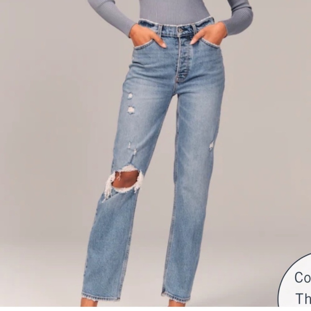 Abercrombie The Dad High Rise Jeans - Picture 1 of 7
